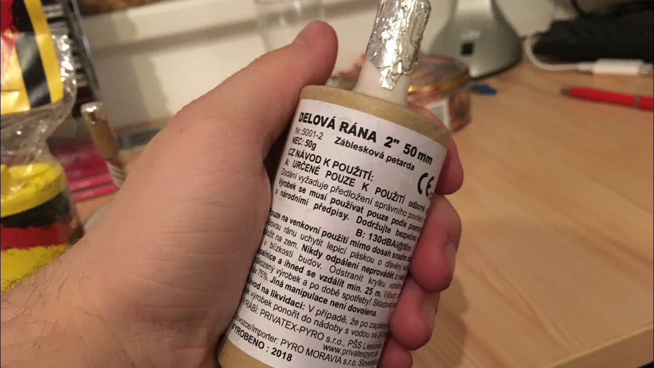 Dr50 Dělová Rána 2” 50mm, 50 gram BKS, Privatex Pyro, F4, Polenböller - Tschechenböller