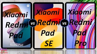 Xiaomi Redmi pad vs Redmi pad SE vs Redmi Pad Pro