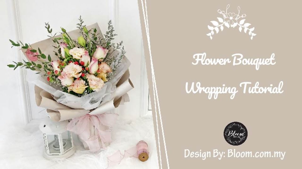 korean style bouquet wrapping/ how to wrap flower bouquet 