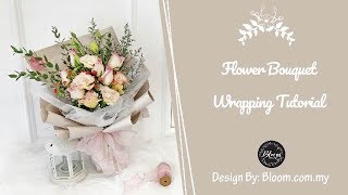 Korean Style Flower wrapping video tutorial using Lulu mesh - DECOREA