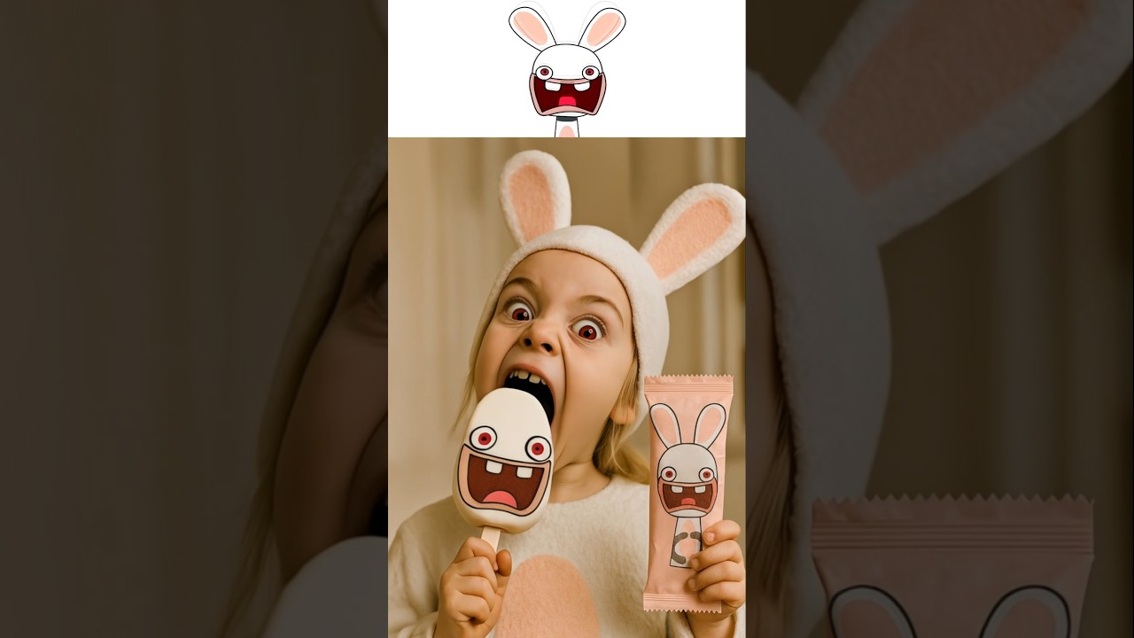 Rabbid (from Rabbids Invasion) Sprunki OC Action Eating Ice-Cream Challenge Meme! 