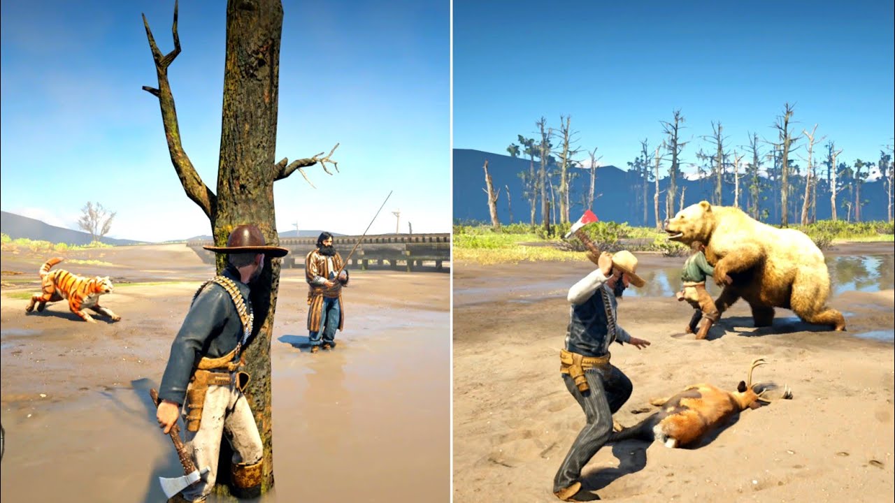 RDR2 All Animals Attack - [Main Animal/Event] | Epic Wild Moments
