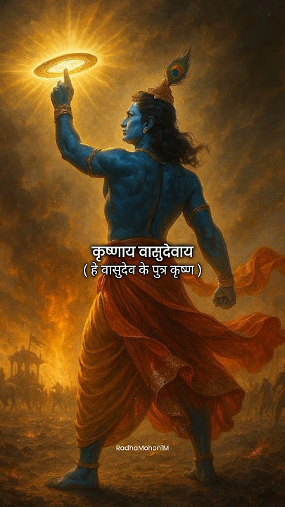 Powerful Krishna Mantra 🌄 KRISHNAYA VASUDEVAYA #krishna #chanting #meditation #music