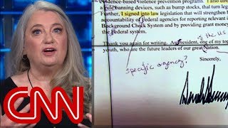Retired teacher gives Trump a 'D' for writing
