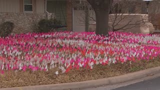 Austin artist to take down COVID-19 memorial flags in yard | FOX 7 Austin