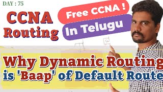 Free CCNA Telugu | Default Routes vs Dynamic Routing: The King of Network Efficiency! | #ccna
