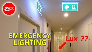 EMERGENCY LIGHTING - What Lux levels are required? - Escape routes, open area &  high risk areas