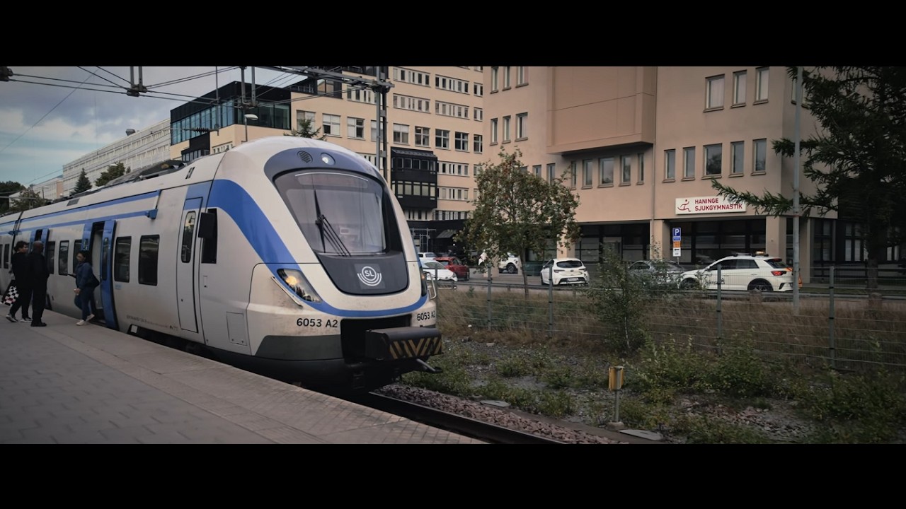 Sweden, Stockholm, train ride from Handen to Jordbro