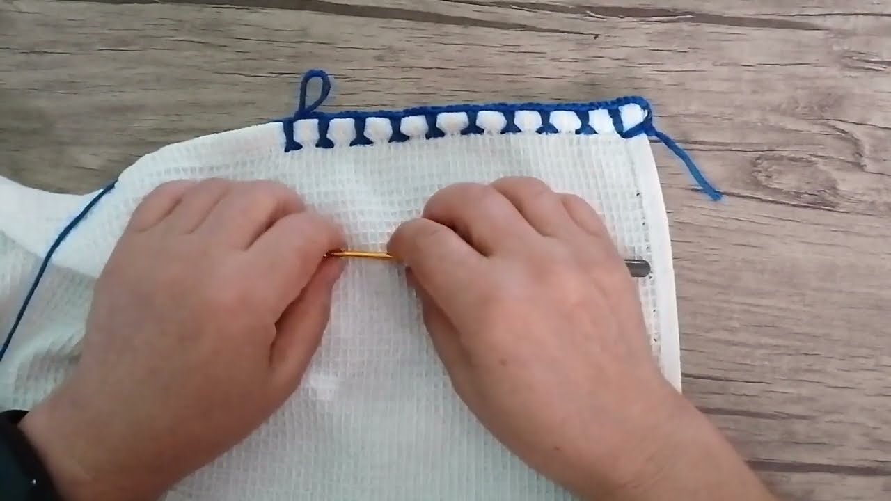 mendil, peçete ,havlu,battaniye kenarı tığlama ve kenar örneği