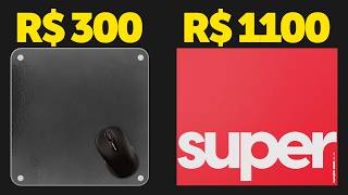 Mousepad de vidro barato e caro - existe diferença?