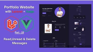 Building a Laravel Vue.js Portfolio App (Step by Step):  Update and Delete Message