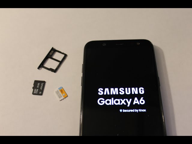 How to Insert or remove SIM card and microSD Card in Galaxy A6