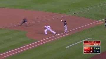 MIA@WSH: Gordon plates Bour with a infield single