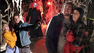 Our First Time In The Haunted Straw Maze!!