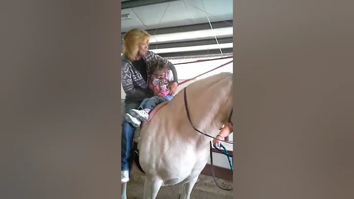 Lizzy on farting horse