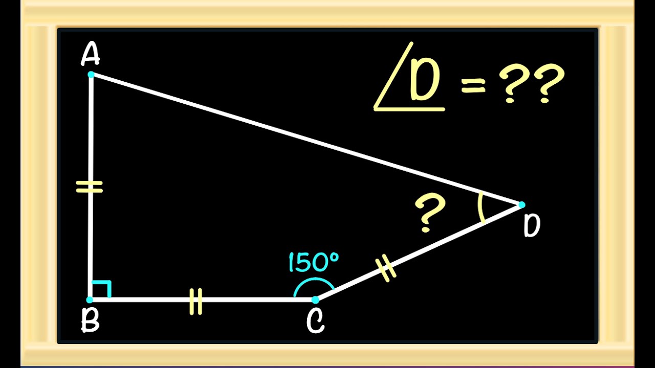 You need to be Good at Geometry ! Find the missing angle D ? - YouTube
