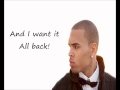 Chris Brown - All Back (Lyrics)