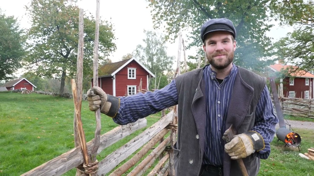 Gärdsgårdsbygge på Åsens by