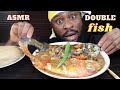 Asmr mukbang Tilapia Black&Pink Fishbone Nsala Pepper Soup/Asmr Plaintain Fufu/African mukbang