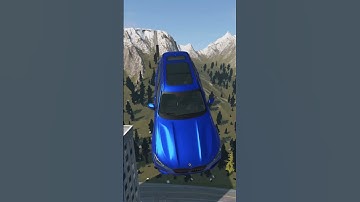 Flatbed Trailer Cars Transportation with Truck - Speedbumps vs Cars vs Train - BeamNG.Drive