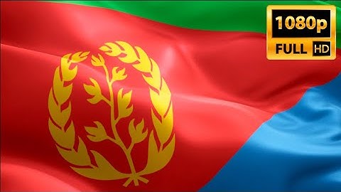 Eritrea waving flag. National 3d Asmara flag waving. Sign of Eritrean‎. Eritrea flag Full HD