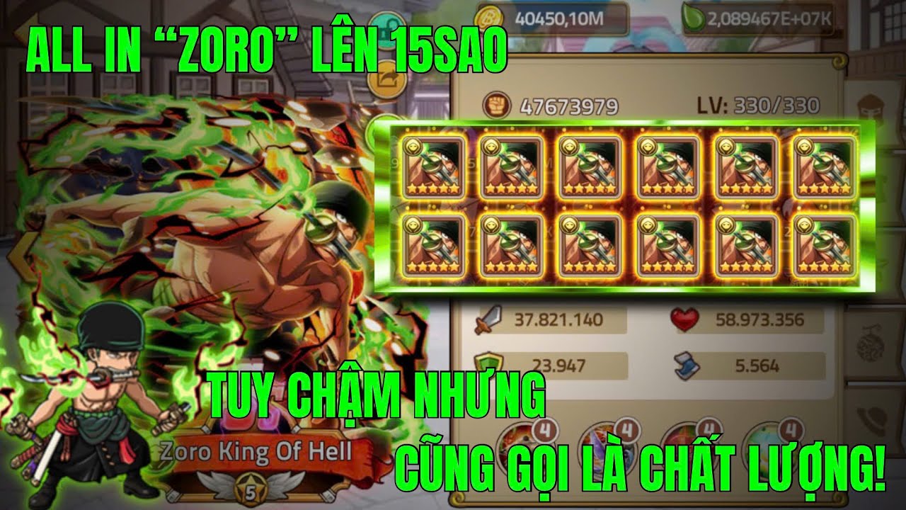 HUYỀN THOẠI HẢI TẶC - CUỐI CÙNG ĐÃ LÊN ZORO 15SAO...IDOL VẪN XỊN XÒ TỚI LÚC GẶP SHIKI CỦA TEAM BẠN..