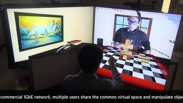 Physical Interaction in Immersive Virtual Reality on Flat-panel display