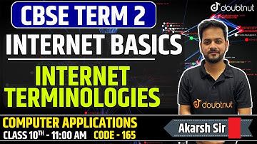 CBSE Term 2 Class 10th Computer Application (Code 165) | Internet Basics | Internet Terminologies