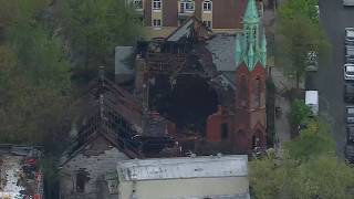 Devastating fire guts rectory and church in Astoria, Queens