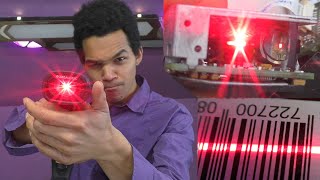 Scanner de code barre LASER ► Démontage, analyse & tests avec.