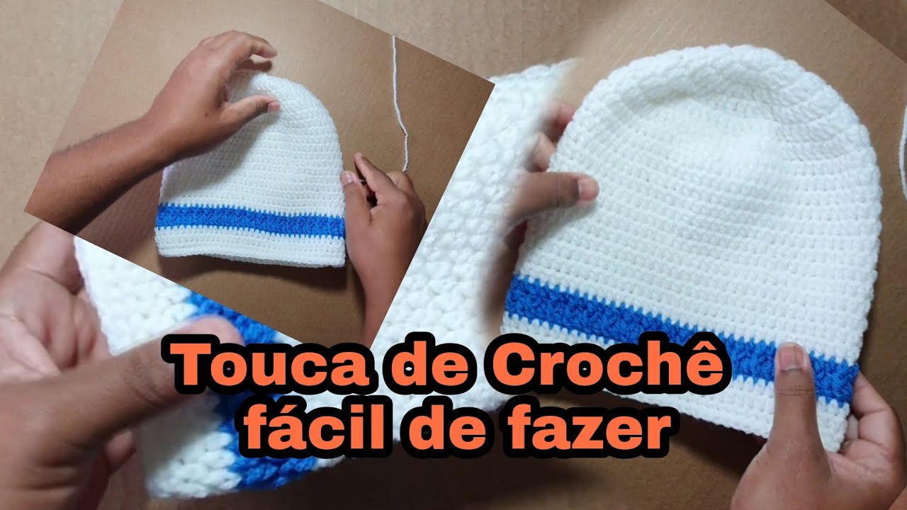 Touca de Crochê fácil de fazer - Passo a passo - YouTube