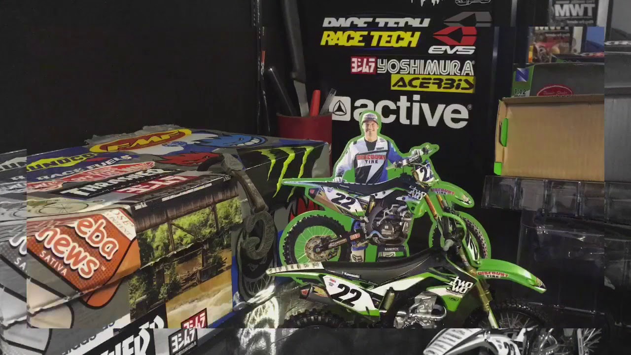 New Ray 1:12 Toy Dirt Bike ( Chad Reed ) Kawasaki Kx450 - YouTube