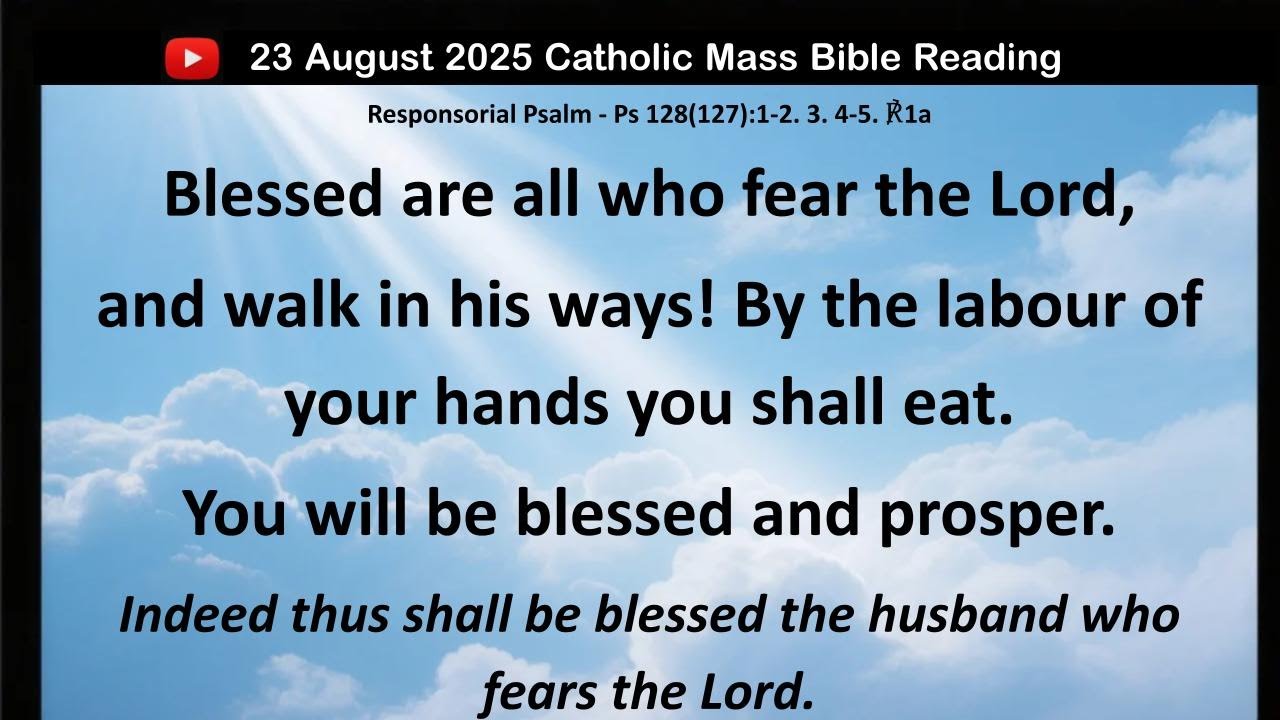 Saturday 23 August 2025 Catholic Mass Bible Reading - YouTube