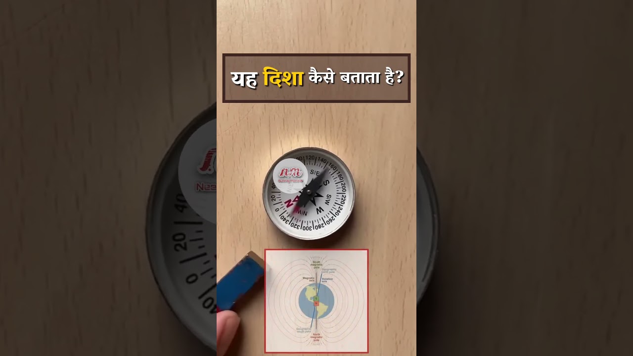 कंपास दिशा कैसे बताता है | How a compass works | Neeraj Monitor 