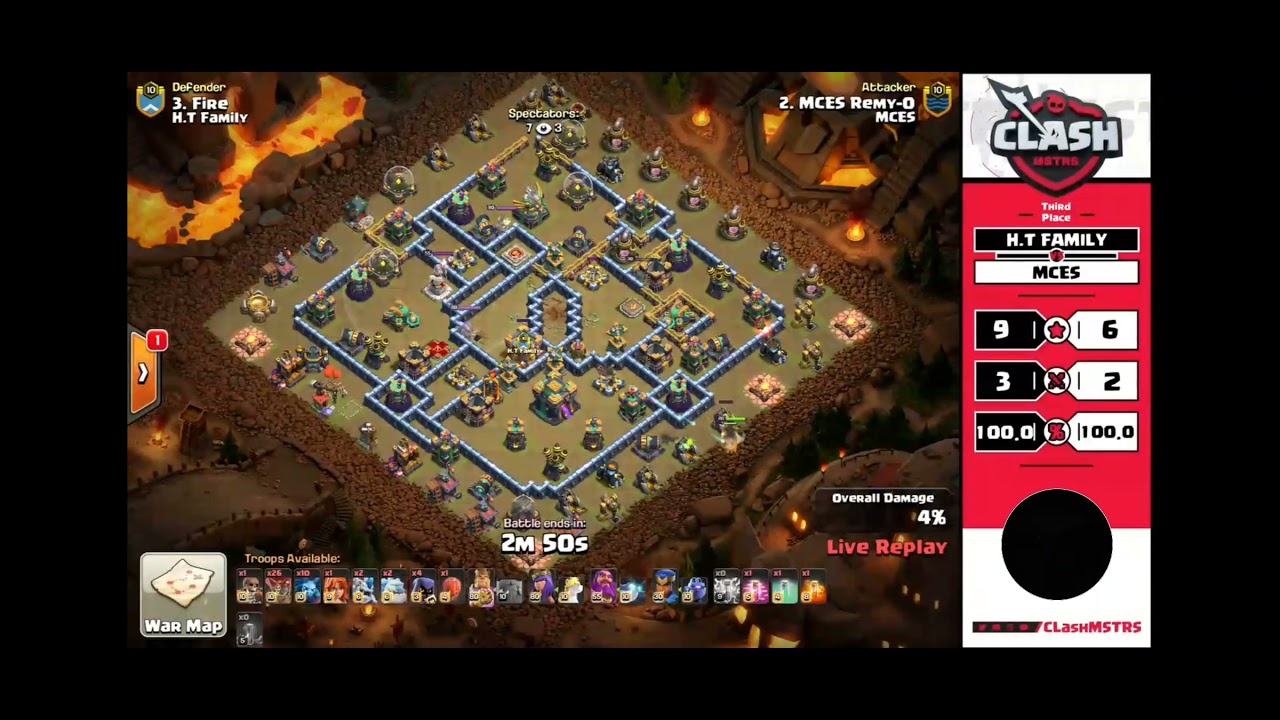H.T Family vs MCES Match 6 ClashMSTRS Clash of Clans Final Match