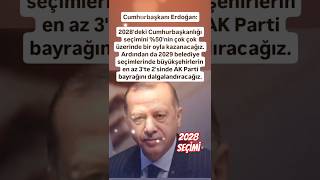 Hurbaşkani Erdoğan 2028 Hurbaşkanliği Seçi̇mi̇ %50Ni̇n Çok Çok Üzeri̇nde Bi̇r Oyla Kazanacağiz..