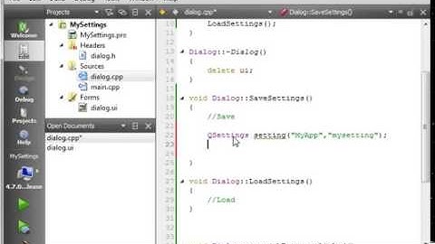C++ Qt 92  QSettings