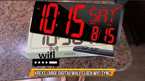 XREXS Large Digital Wall Clock WiFi Sync