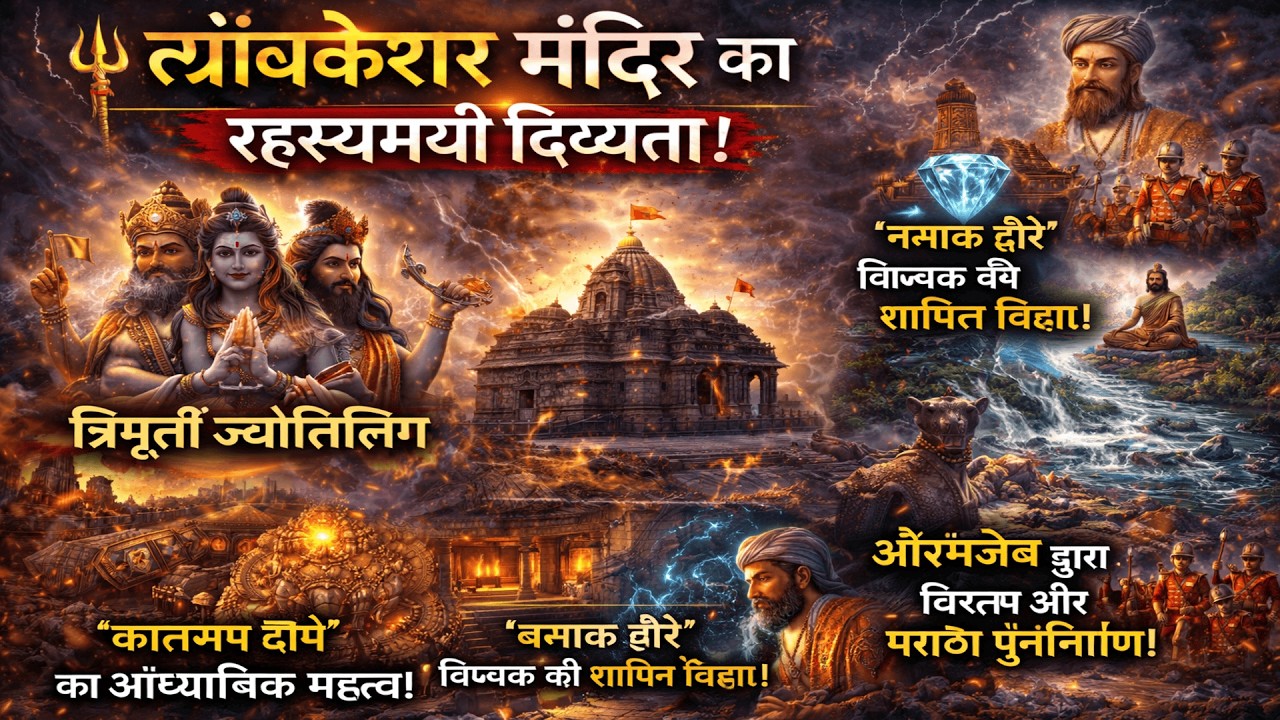 त्र्यंबकेश्वर ज्योतिर्लिंग का रहस्य | ब्रह्मा-विष्णु-शिव एक साथ?