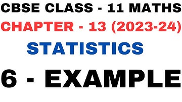 6 Example l Mean Deviation l Chapter 13 l Statistics l example6 Class 11th Maths l NEW NCERT 2023-24