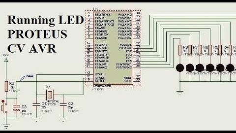 Simulasi Running LED Berbasis ATMEGA8535 Dengan Aplikasi Proteus