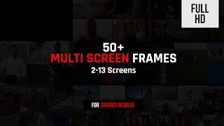 Multi Screen Frames Pack: DaVinci Resolve template
