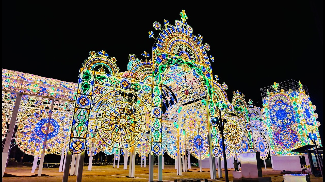 Lotte World Mall Light Castle | Seoul Walking Tour [4K]