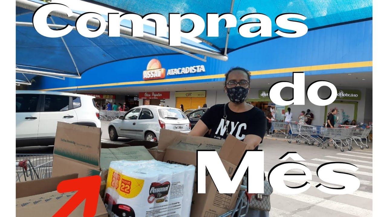 Compras do mês no Assai na Quarentena.