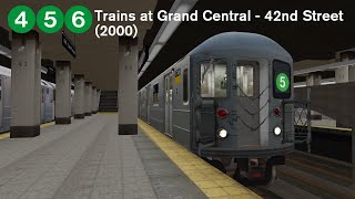 OpenBVE Virtual Railfanning: 4, 5, and 6 Trains at Grand Central - 42nd Street (2000)