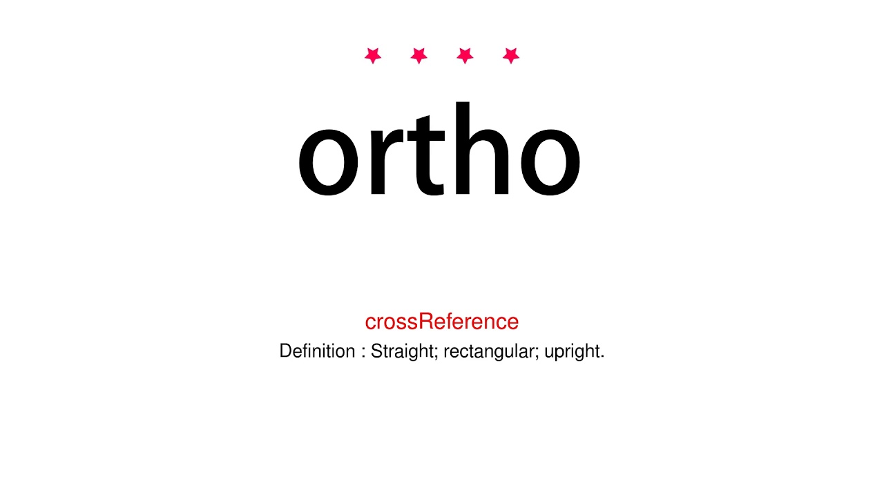 How to pronounce ortho Vocab Today YouTube