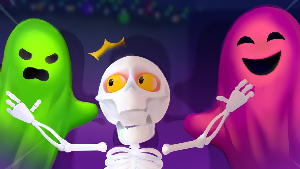 Скелет испугался Призраков | Кого можно встретить ночью | Страшилки ...