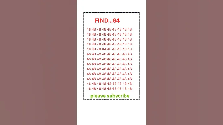 FIND OUT👁️84👁️#IQtest#Eyetest#Math#Gk #BrainExercise#Puzzle#yt #Quiz#Learn#Reels#Views #Viral#Shorts