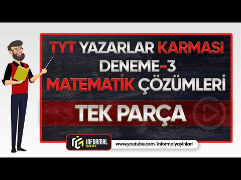 TYT Yazarlar Karması Matematik Soruları ve Çözümleri | DENEME-3