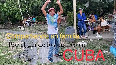 Compartiendo entre familiares y amigos Día del padre en Cuba